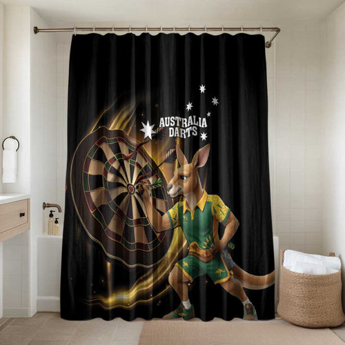 Australia Kangaroo Mascot Darts Bathroom Set Black Edition