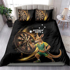 Australia Kangaroo Mascot Darts Bedding Set Black Edition