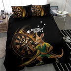 Australia Kangaroo Mascot Darts Bedding Set Black Edition