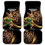 Australia Kangaroo Mascot Darts Car Mats Black Edition