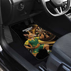 Australia Kangaroo Mascot Darts Car Mats Black Edition