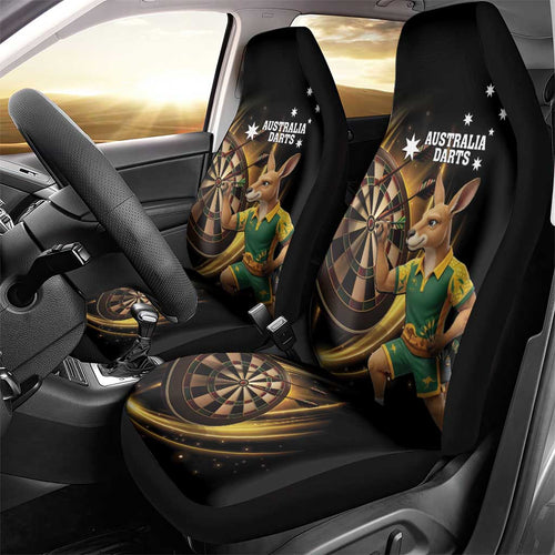 Australia Kangaroo Mascot Darts Car Seat Cover Black Edition