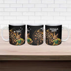 Australia Kangaroo Mascot Darts Ceramic Mug Black Edition