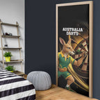 Australia Kangaroo Mascot Darts Door Cover Black Edition