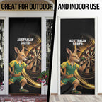 Australia Kangaroo Mascot Darts Door Cover Black Edition