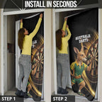 Australia Kangaroo Mascot Darts Door Cover Black Edition