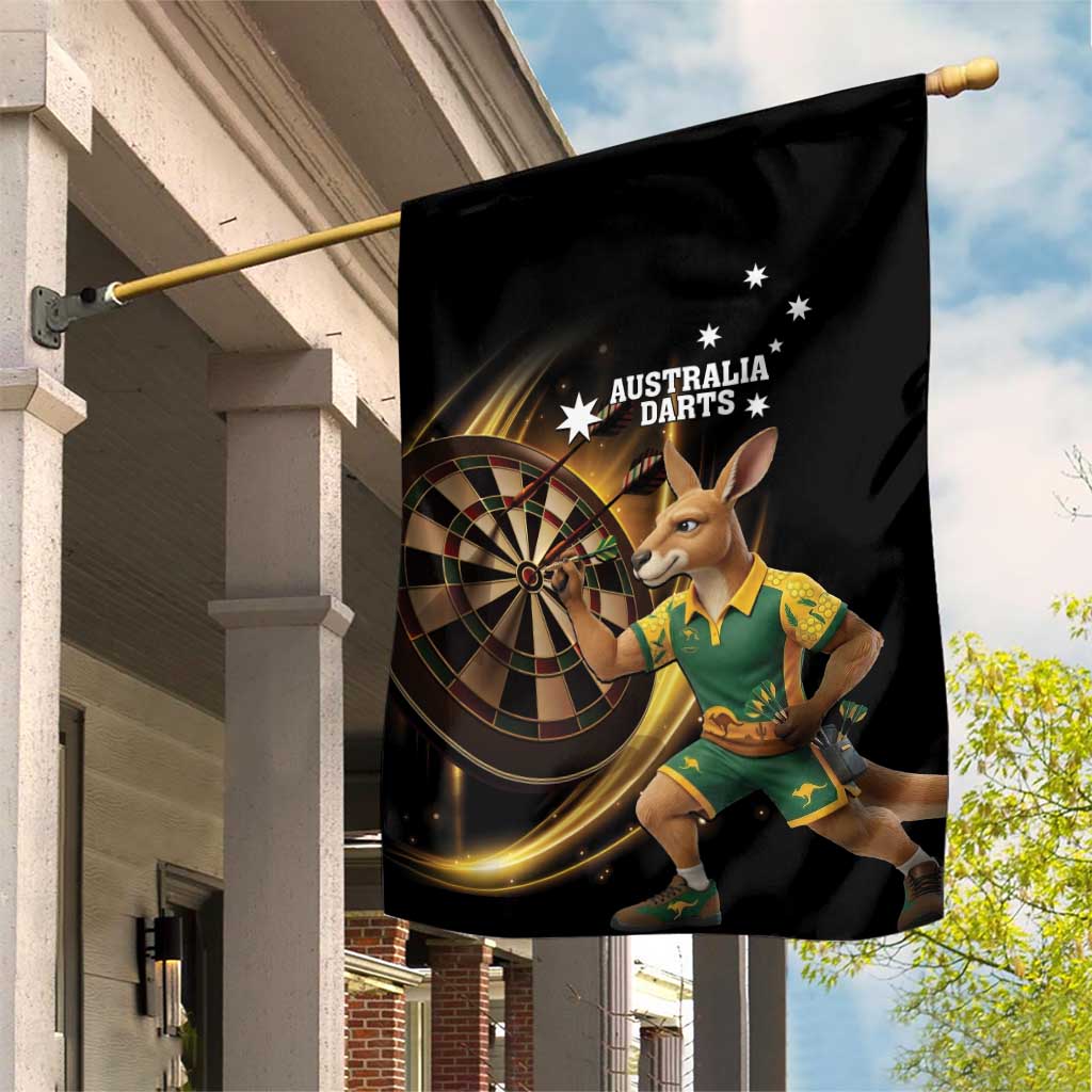 Australia Kangaroo Mascot Darts Garden Flag Black Edition