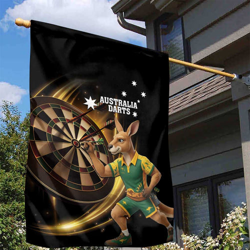 Australia Kangaroo Mascot Darts Garden Flag Black Edition