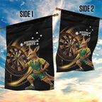Australia Kangaroo Mascot Darts Garden Flag Black Edition