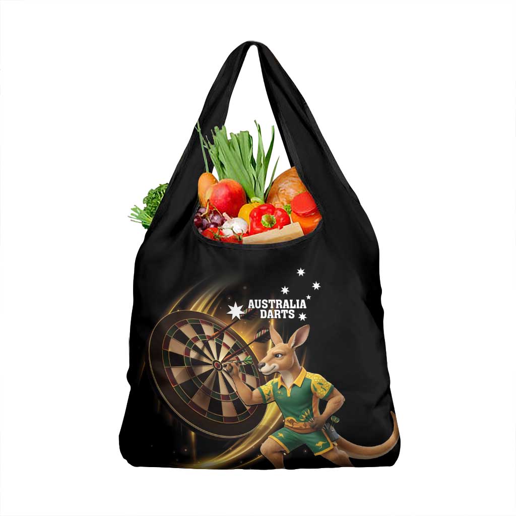 Australia Kangaroo Mascot Darts Grocery Bag Black Edition