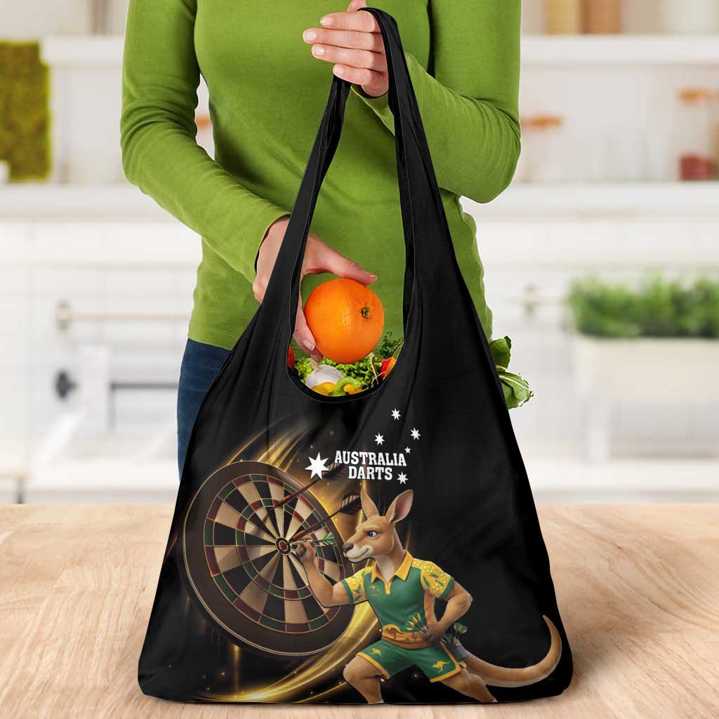 Australia Kangaroo Mascot Darts Grocery Bag Black Edition