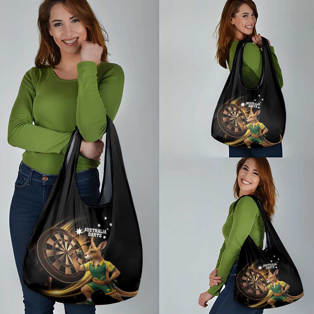 Australia Kangaroo Mascot Darts Grocery Bag Black Edition