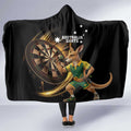 Australia Kangaroo Mascot Darts Hooded Blanket Black Edition