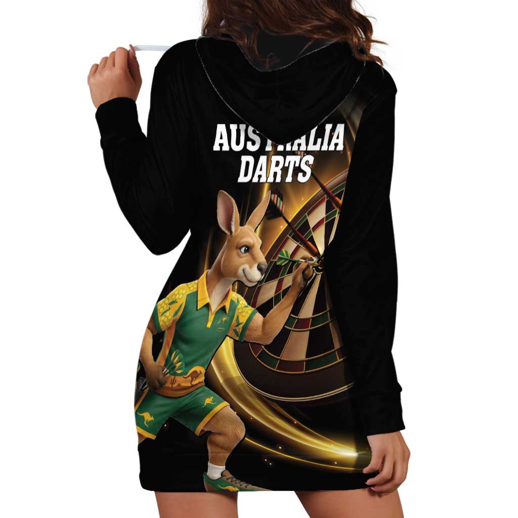 Australia Kangaroo Mascot Darts Hoodie Dress Black Edition