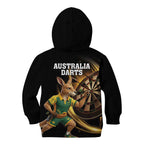 Australia Kangaroo Mascot Darts Kid Hoodie Black Edition
