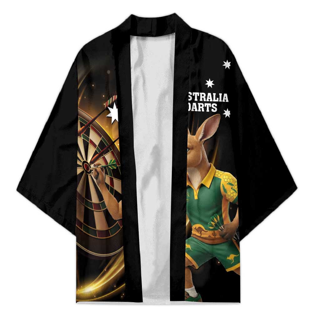 Australia Kangaroo Mascot Darts Kimono Black Edition