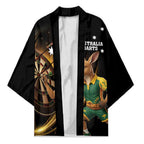 Australia Kangaroo Mascot Darts Kimono Black Edition