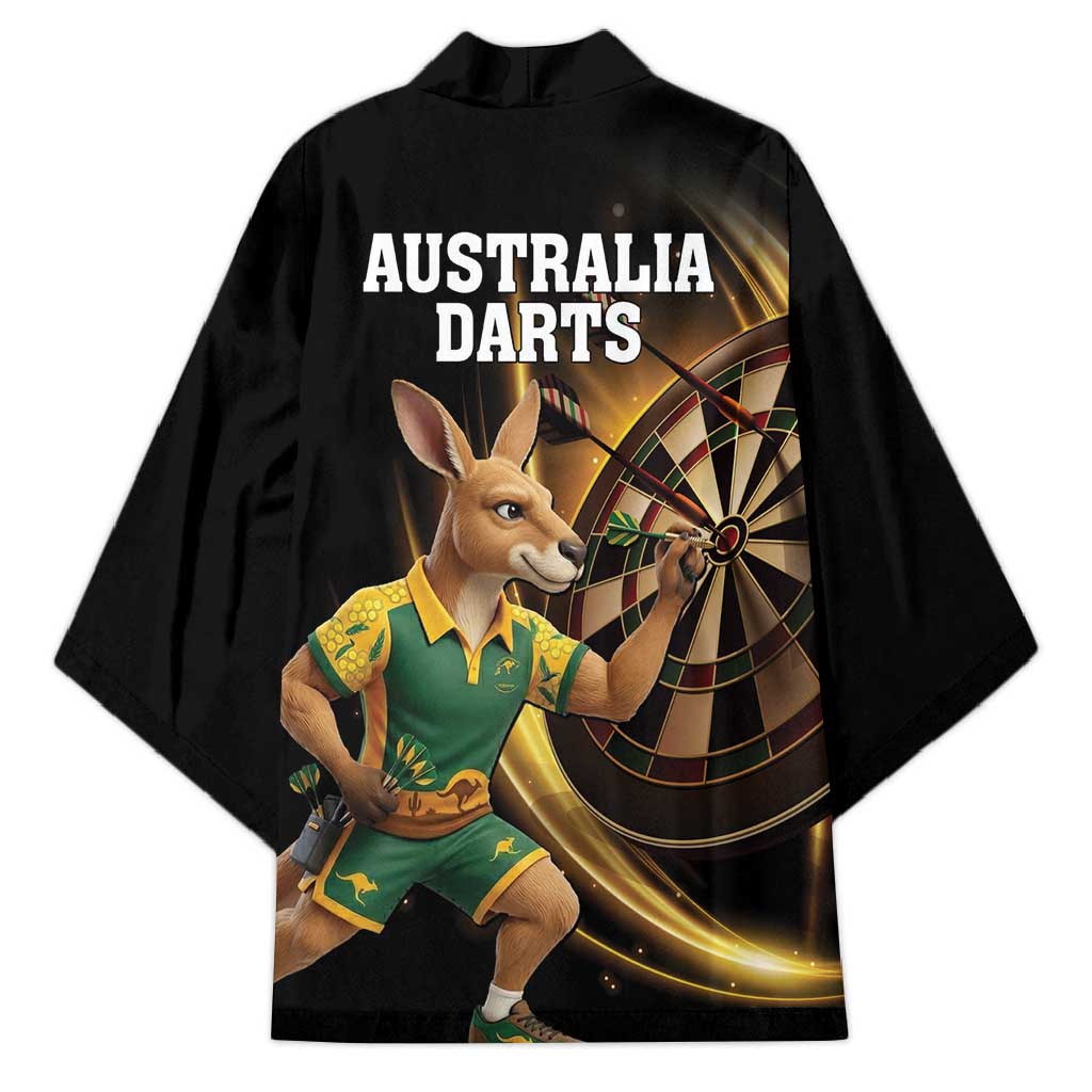 Australia Kangaroo Mascot Darts Kimono Black Edition
