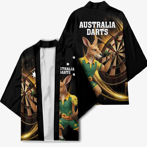 Australia Kangaroo Mascot Darts Kimono Black Edition