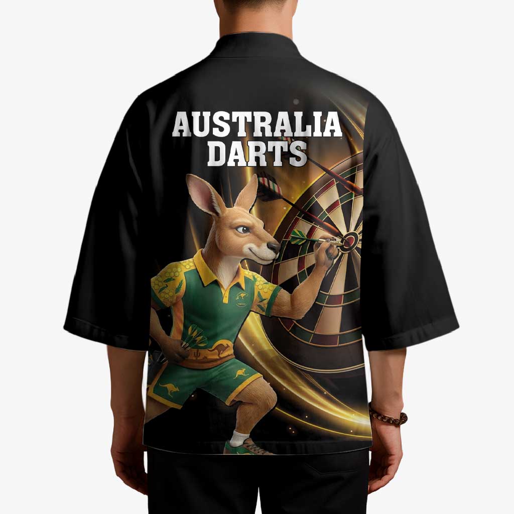 Australia Kangaroo Mascot Darts Kimono Black Edition