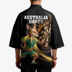 Australia Kangaroo Mascot Darts Kimono Black Edition