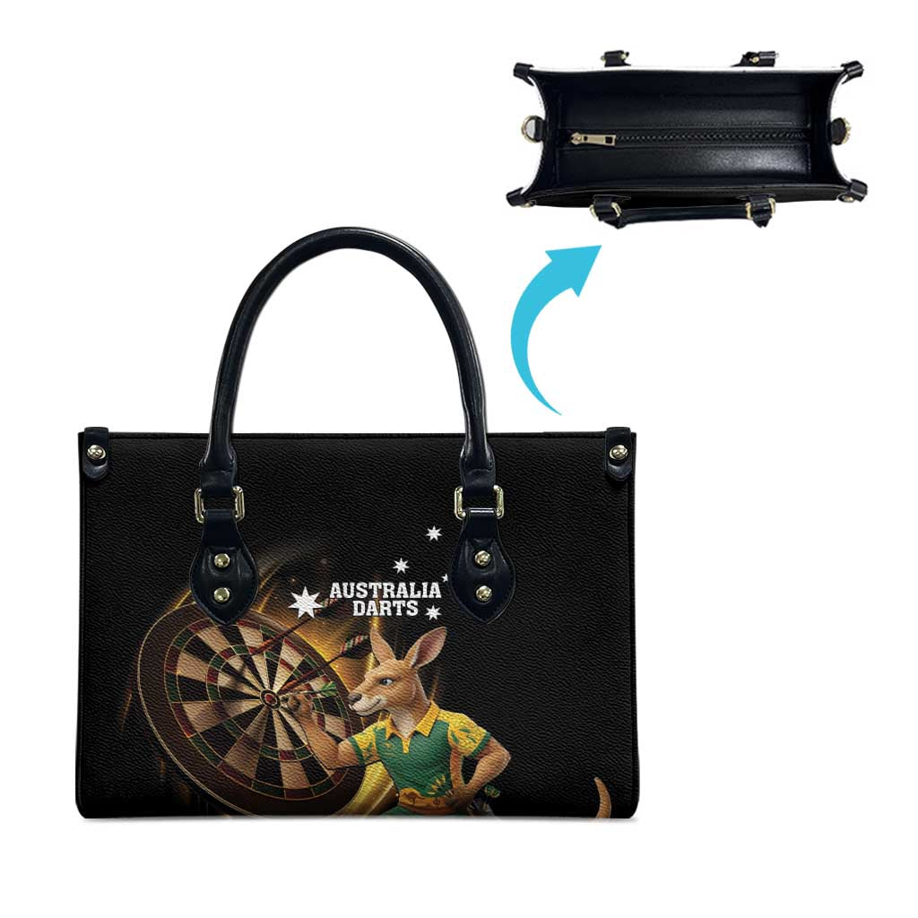 Australia Kangaroo Mascot Darts Leather Bag Black Edition