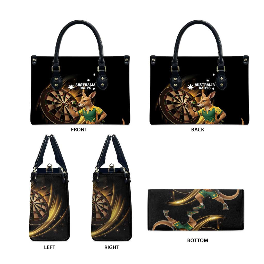 Australia Kangaroo Mascot Darts Leather Bag Black Edition