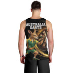 Australia Kangaroo Mascot Darts Men Tank Top Black Edition