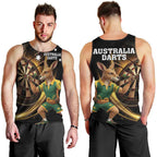 Australia Kangaroo Mascot Darts Men Tank Top Black Edition