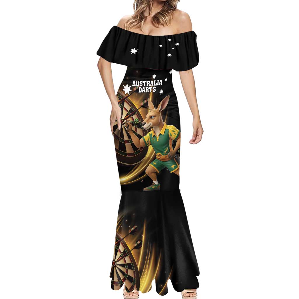 Australia Kangaroo Mascot Darts Mermaid Dress Black Edition