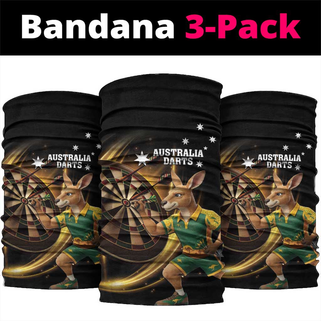 Australia Kangaroo Mascot Darts Neck Gaiter Black Edition