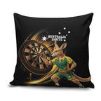 Australia Kangaroo Mascot Darts Pillow Cover Black Edition