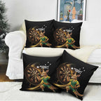 Australia Kangaroo Mascot Darts Pillow Cover Black Edition