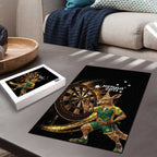 Australia Kangaroo Mascot Darts Puzzle Black Edition