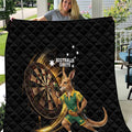 Australia Kangaroo Mascot Darts Quilt Black Edition