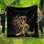 Australia Kangaroo Mascot Darts Quilt Black Edition