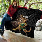 Australia Kangaroo Mascot Darts Quilt Black Edition