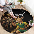 Australia Kangaroo Mascot Darts Round Carpet Black Edition