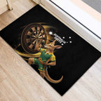Australia Kangaroo Mascot Darts Rubber Doormat Black Edition
