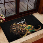 Australia Kangaroo Mascot Darts Rubber Doormat Black Edition