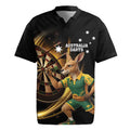 Australia Kangaroo Mascot Darts Rugby Jersey Black Edition
