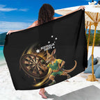 Australia Kangaroo Mascot Darts Sarong Black Edition