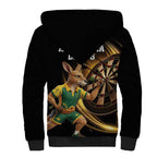 Australia Kangaroo Mascot Darts Sherpa Hoodie Black Edition