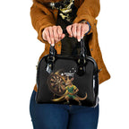 Australia Kangaroo Mascot Darts Shoulder Handbag Black Edition