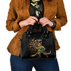 Australia Kangaroo Mascot Darts Shoulder Handbag Black Edition