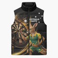 Australia Kangaroo Mascot Darts Sleeveless Puffer Jacket Black Edition
