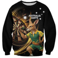 Australia Kangaroo Mascot Darts Sweatshirt Black Edition