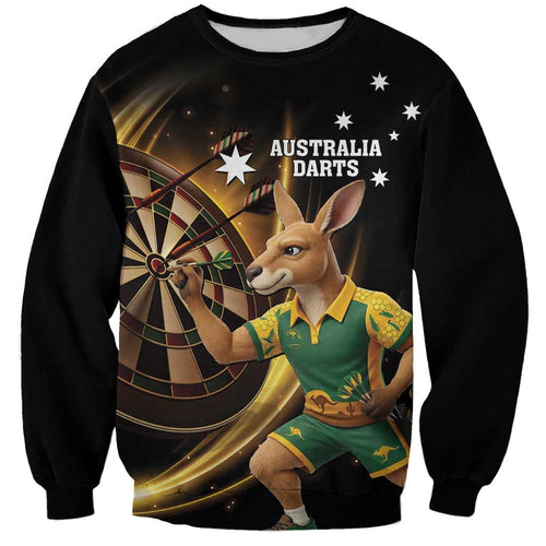Australia Kangaroo Mascot Darts Sweatshirt Black Edition