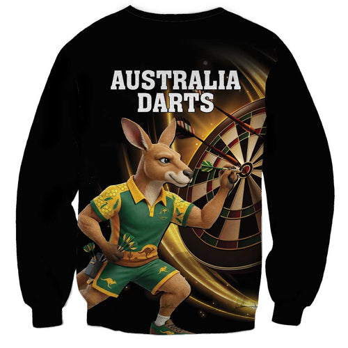 Australia Kangaroo Mascot Darts Sweatshirt Black Edition