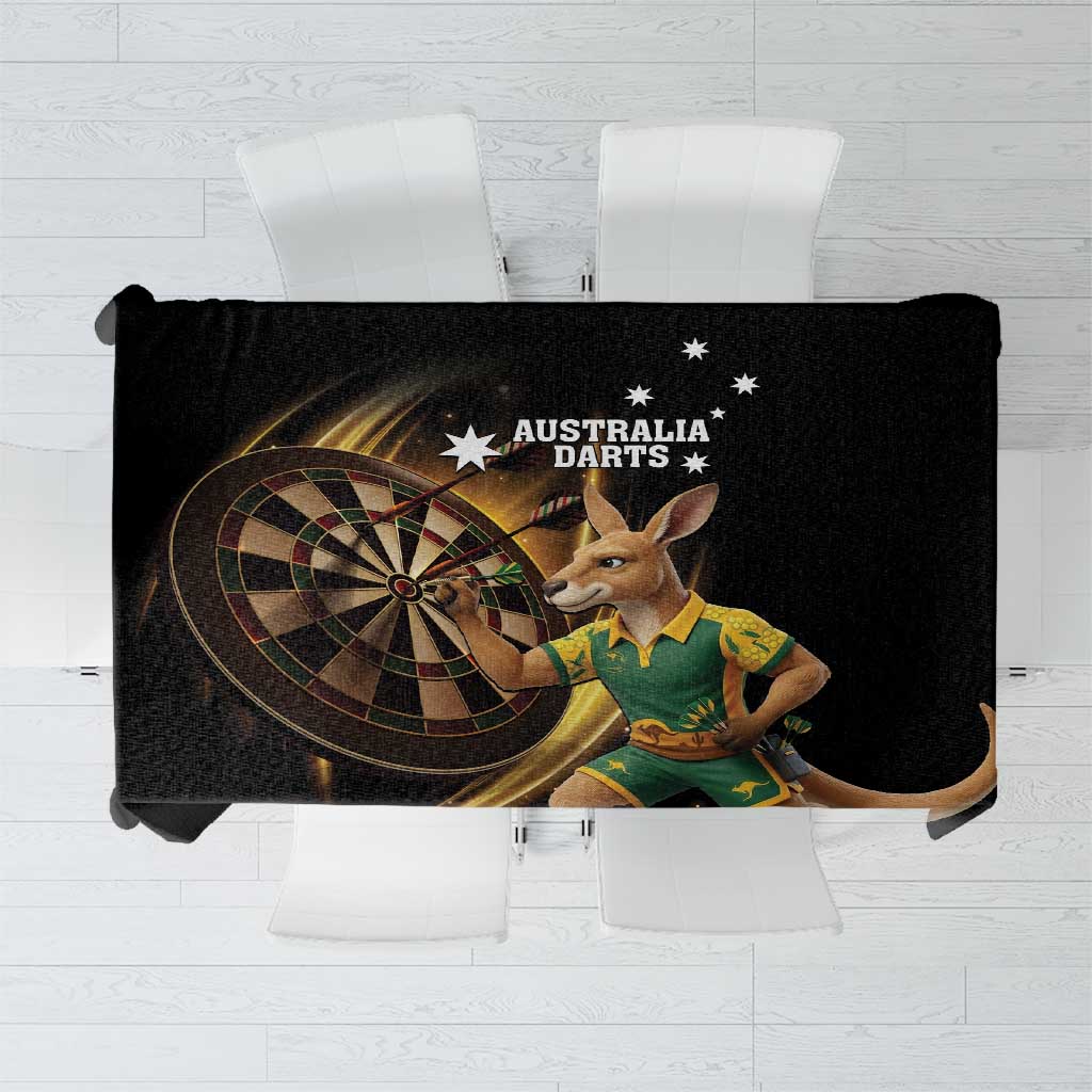 Australia Kangaroo Mascot Darts Tablecloth Black Edition